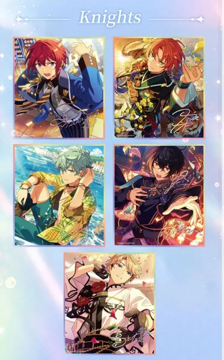 あんさんぶるスターズ あんスタ 色紙 Knights レオ 泉 凛月 嵐 司