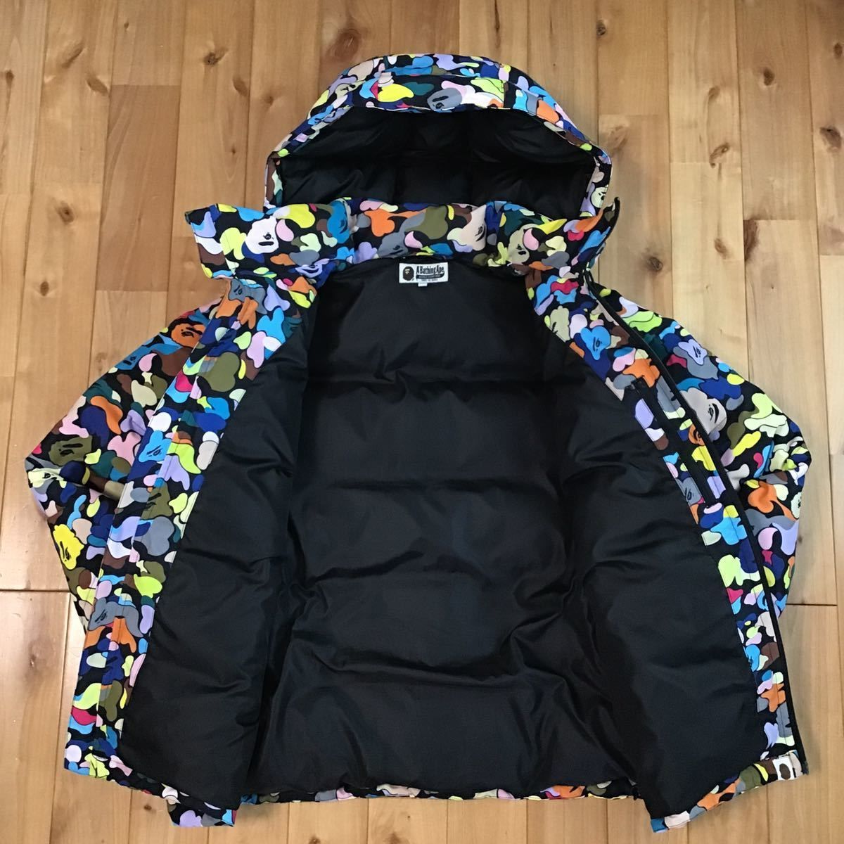 ★XL★ DETACHABLE ３WAY DOWN JACKET a bathing ape BAPE multi camo vest エイプ ベイプ  アベイシングエイプ ダウンジャケット 迷彩