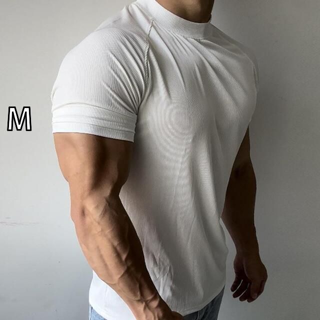 高品質，定番 [M]メンズ ファッション 服 男性用 オシャレ シンプル 大人 かっこいい 大きいサイズ ストリート 紳士服 夏 スポーツ アウトドア 半袖 T シャツ ストレッチ 速乾 ラグラン 袖 ネック ラ 通気性 Tシャツ
