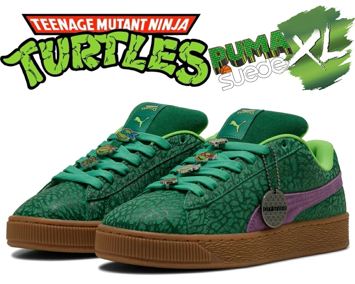 プーマ スウェード XL ティーンエイジ ミュータント ニンジャ タートルズ ヴァイン ガム PUMA SUEDE XL TEENAGE MUTANT NINJA TURTLES VINE-GUM 401304-01