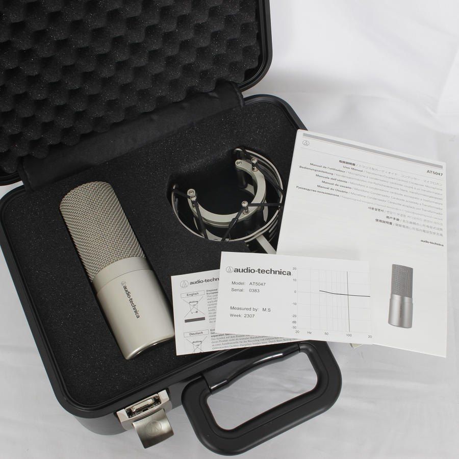 美品】Audio-Technica AT5047 コンデンサーマイクロホン サイド