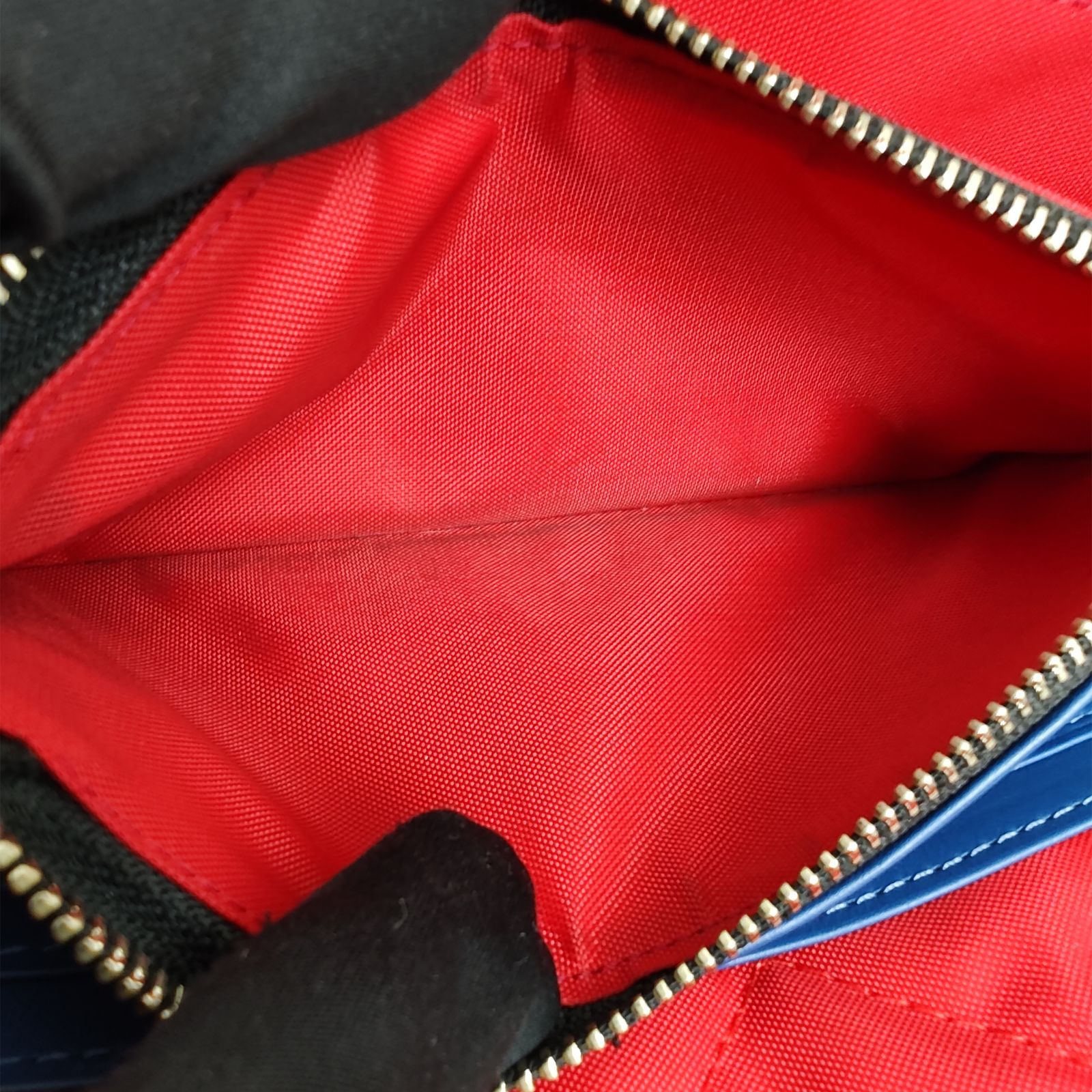 Lewis Leathers x PORTER LONG WALLET 長財布 馬革 ブルー ラウンド 