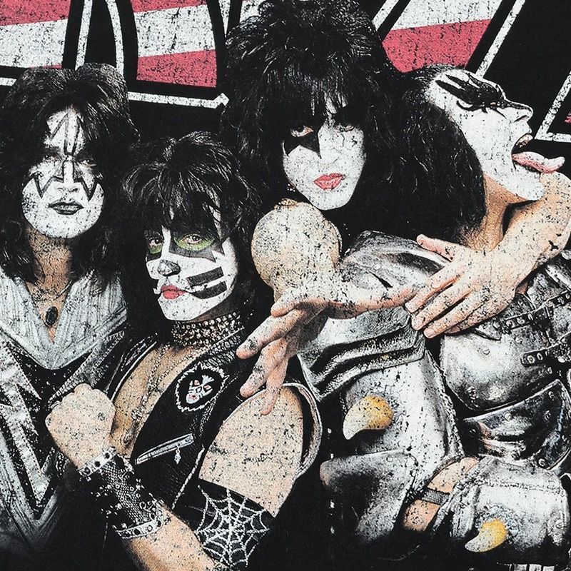 KISS 正規品 kiss キッス Tシャツ Kiss 星条旗 メンズ