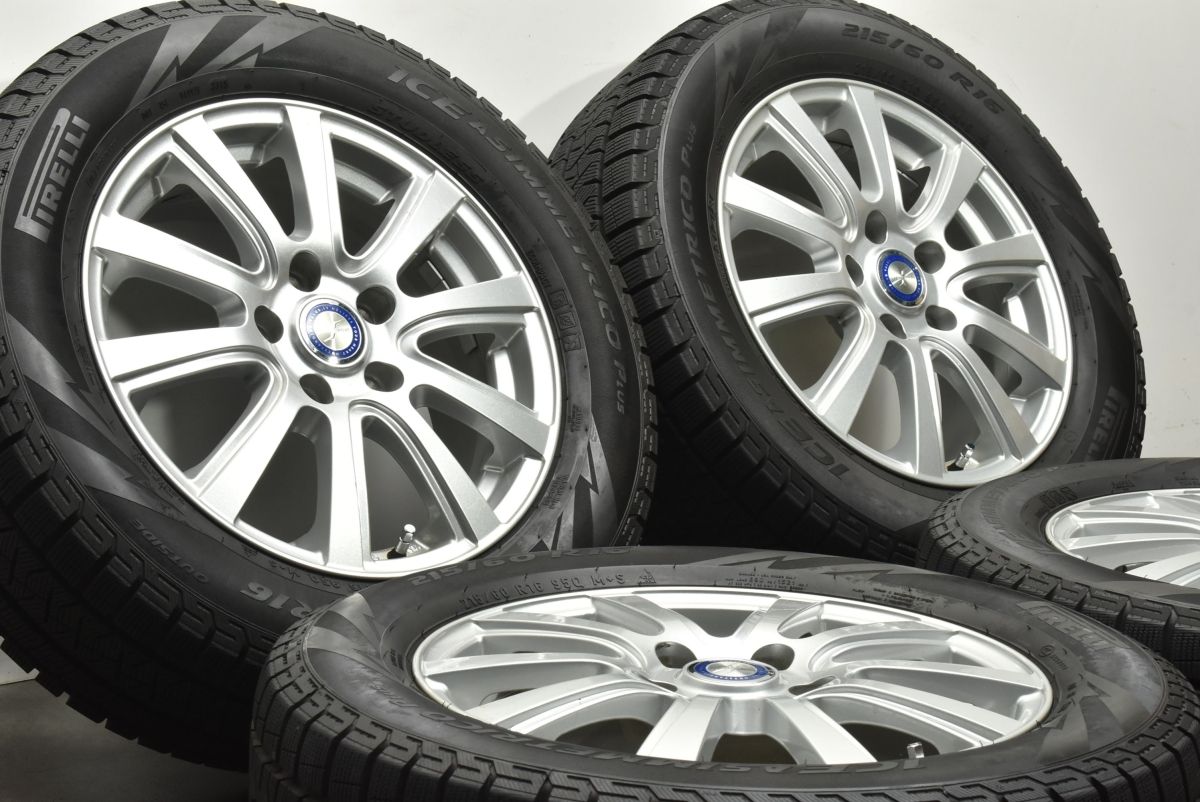 交換用に ジュネージュヴァノック 16in 6.5J 47 PCD114.3 ピレリ アイスアシンメトリコプラス 215|60R16 クラウン カムリ ヴェゼル