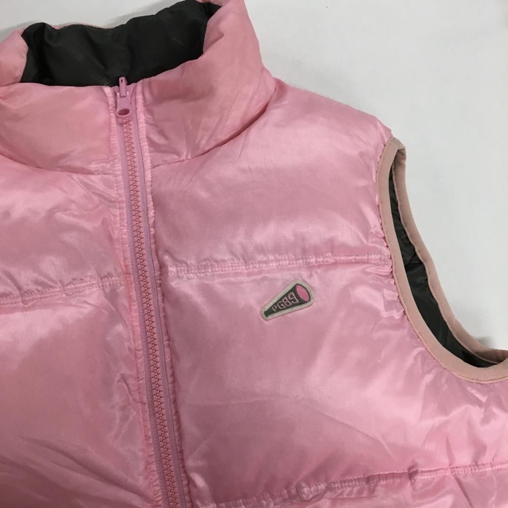 パーリーゲイツ リバーシブルダウンベスト カーキ 裏面ピンク 2WAY