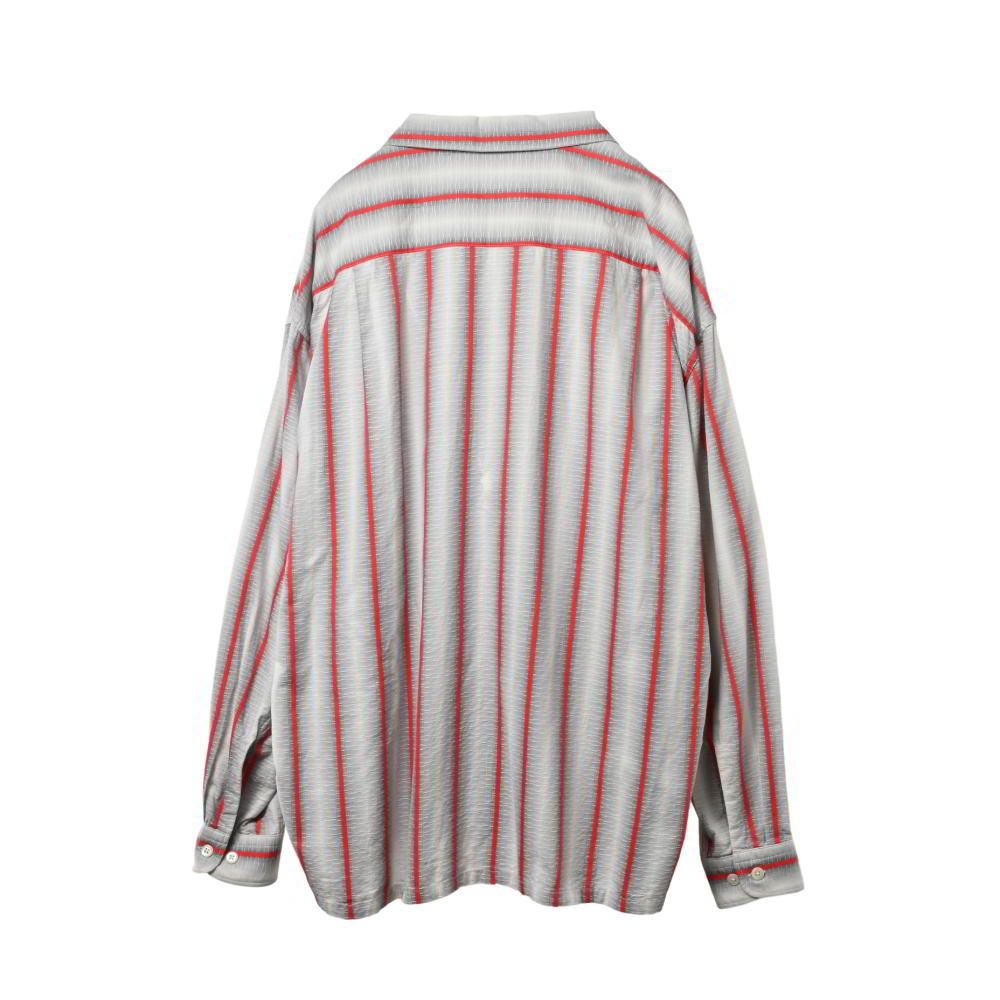 COOTIE ストライプ コットン オープンカラーシャツ - メルカリ