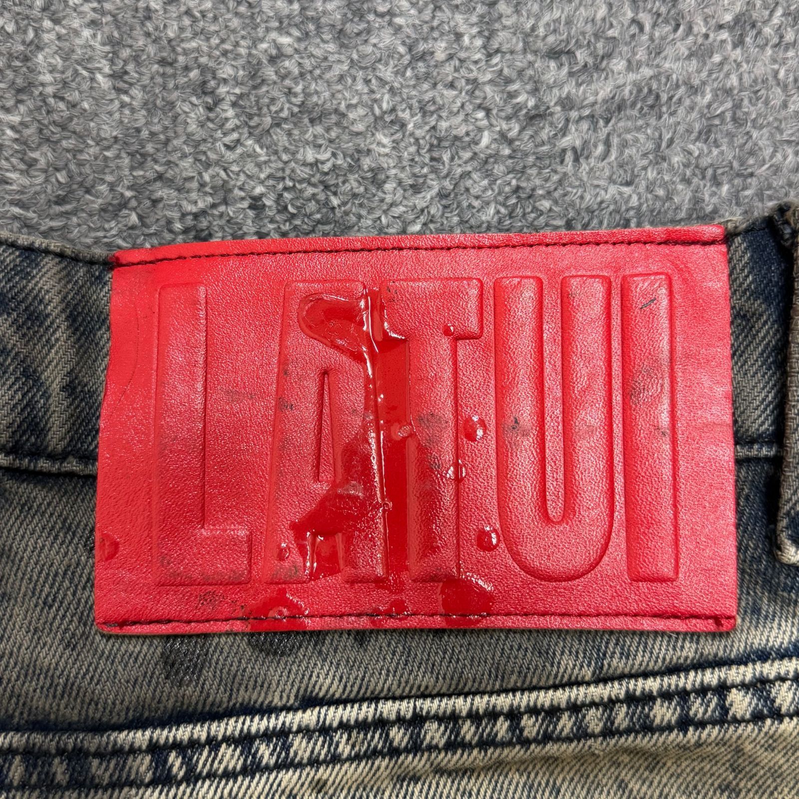 パンツ LATUI ATELIER BAGGY JEANS LATUI ATELIER】OAF JEANS (OLD AS FUCKBUT PROMISE IMNEW