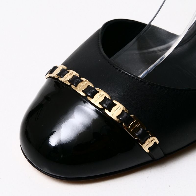 □美品□Salvatore Ferragamo サルヴァトーレフェラガモ パンプス 