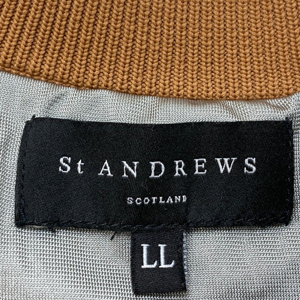 サイズ：LL ST ANDREWS セントアンドリュース  裏地付き 長袖ニットセーター  ブラウン系 [240101429961] ゴルフウェア メンズ ストスト サイズ：LL ST ANDREWS セントアンドリュース 裏地付き 長袖