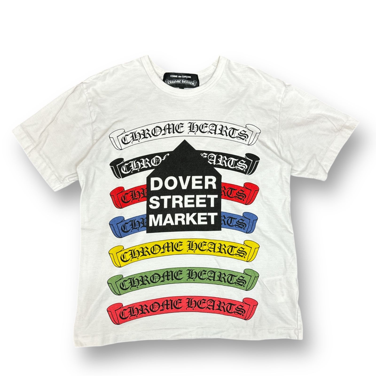 CHROME HEARTS × COMME des GARCONS DSMG別注 レインボーロゴTシャツ 半袖 ドーバーストリートマーケット コムデギャルソン  クロムハーツ コラボ ZB-T001 L 78004A4 - メルカリ