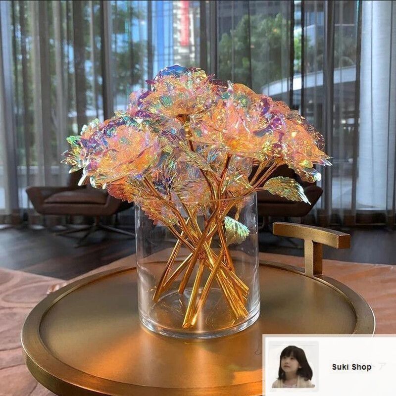 造花 フラワー 花 ローズブーケ 10本セット 24金 ゴールドメッキ 造花 フラワー 花 ローズブーケ 10本セット 24金 ゴールドメッキ