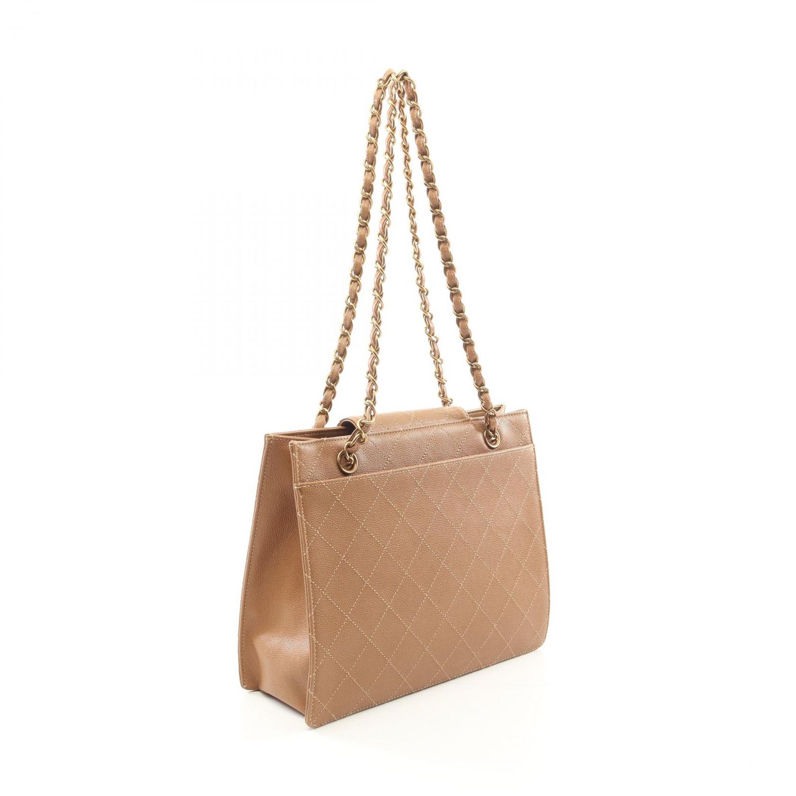 シャネル CHANEL トートバッグ マトラッセ キャメル キャビアスキン(グレインドカーフ) ショルダートート レディース Used A - メルカリ