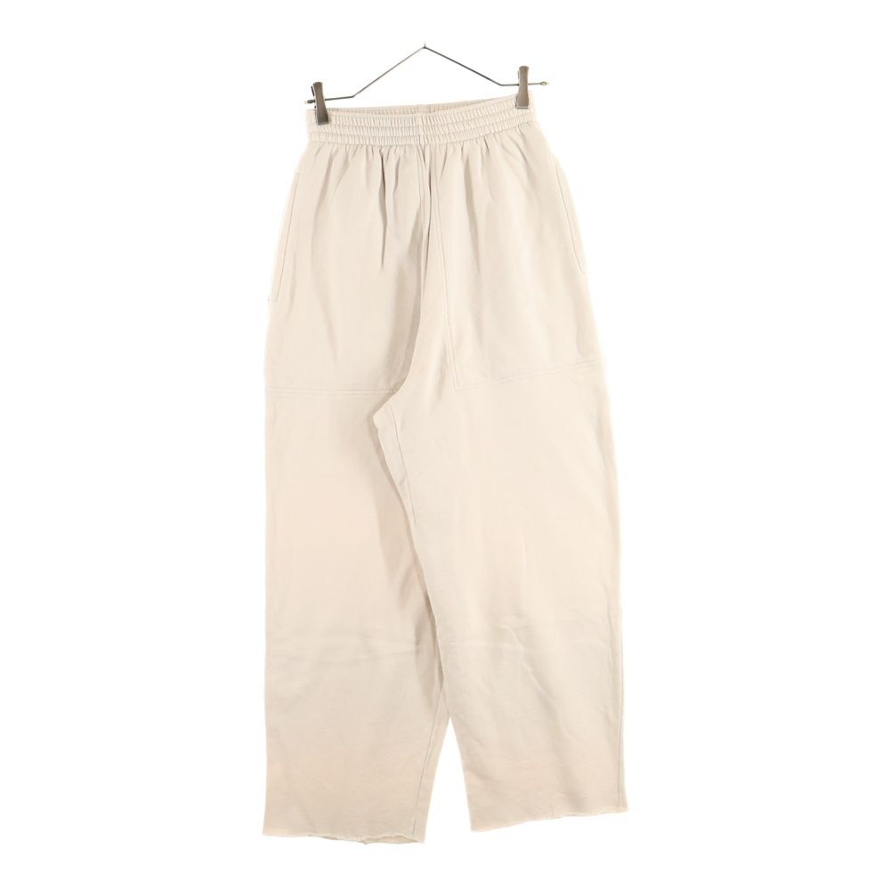 BALENCIAGA バレンシアガ 22SS カットオフ クロップド スウェット ロング パンツ アイボリー 657117 TJVN8