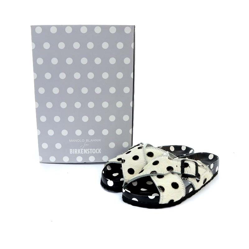 MANOLO BLAHNIK BIRKENSTOCK ドット柄サンダル 35 MANOLO BLAHNIK BIRKENSTOCK ドット柄サンダル 35 ビルケンシュトック