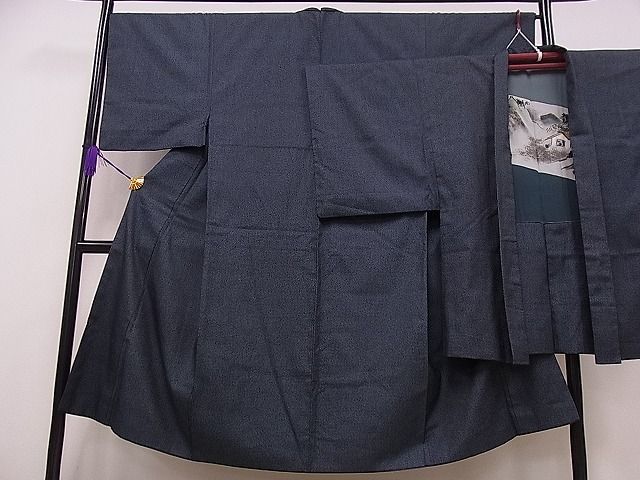 平和屋1男性　お召　アンサンブル　吉祥文　逸品　CAAE1522ng