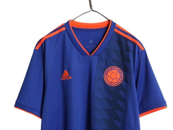 adidas - アディダス コロンビア 代表 サッカー ユニフォーム メンズ XL 正規品 2018 ワールドカップ モデル 当時物 レプリカ オフィシャル Tシャツ お得なクーポン配布中!】 アディダス コロンビア 代表 サッカー