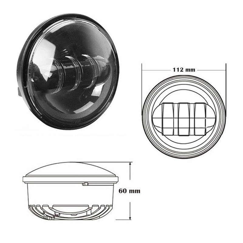 7インチオートバイのデイメーカーLEDヘッドライト