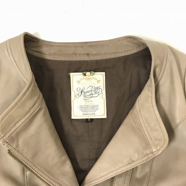 【新品】ara ara アラアラ ダブル ライダース レザージャケット 1 araara/アラアラ☆本革/ラムスキン/ライダースレザージャケット