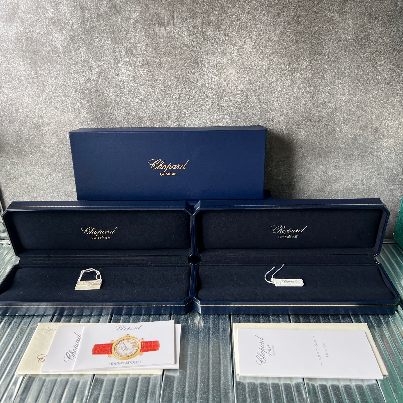 ショパール　時計　ケース　収納　chopard ショパール Chopard 空箱 時計ケース 2点セット 取扱説明書付 約