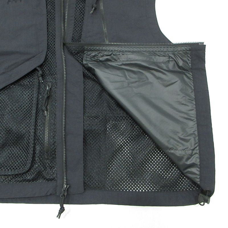  NIKE ACG ナイキ エーシージー AS M NRG VEST フィッシングベスト ロゴ刺繍マルチポケットナイロンメッシュベスト BQ 7290 010 ブラック サイズ L 95 調味料入れ 登山グッズセット 登山用品 アウトドア