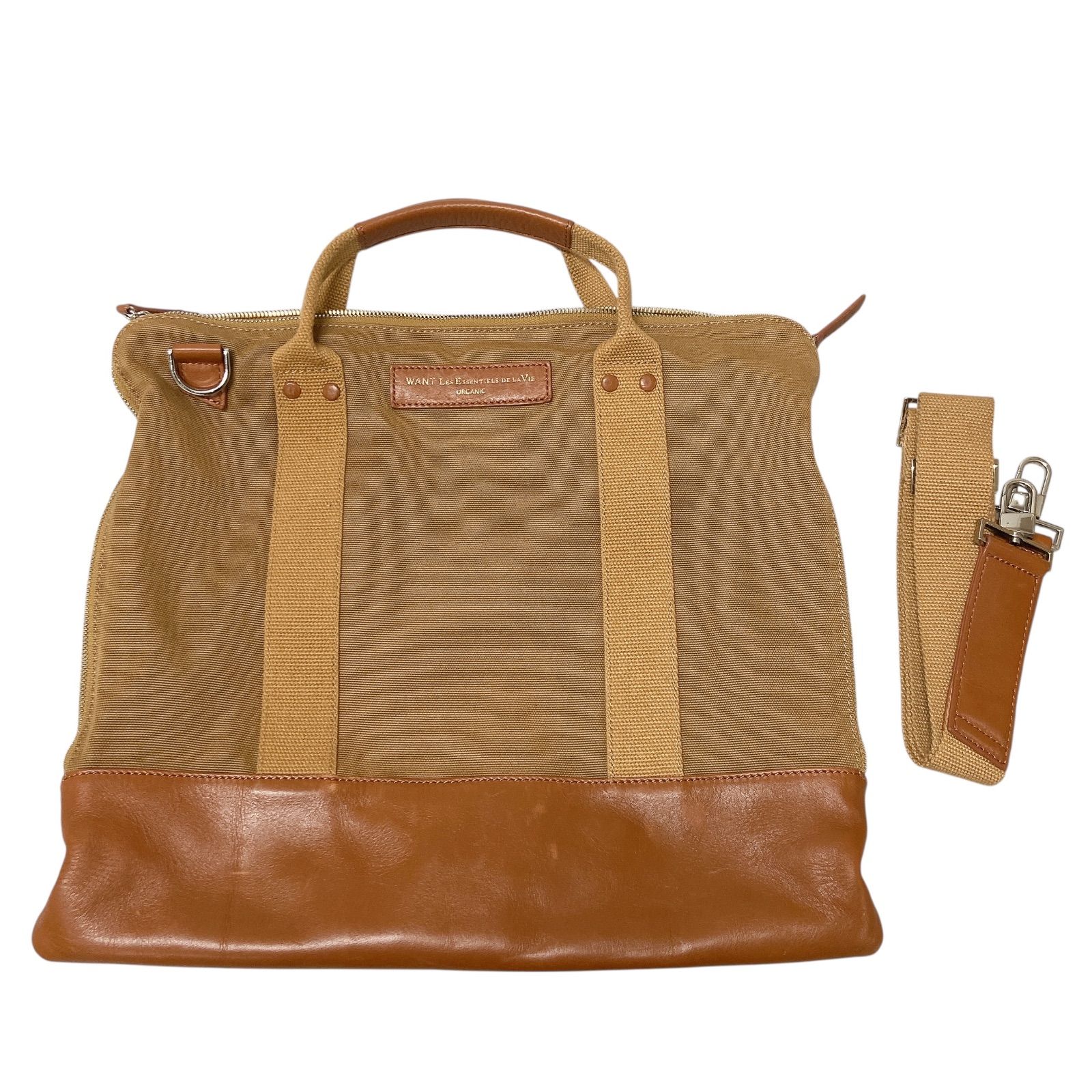 AT-171 Want Les Essentiels De La Vie ウォントレスエッシェンシャルデラヴィ トートバッグ 2way ショルダーバッグ ブラウン メンズ