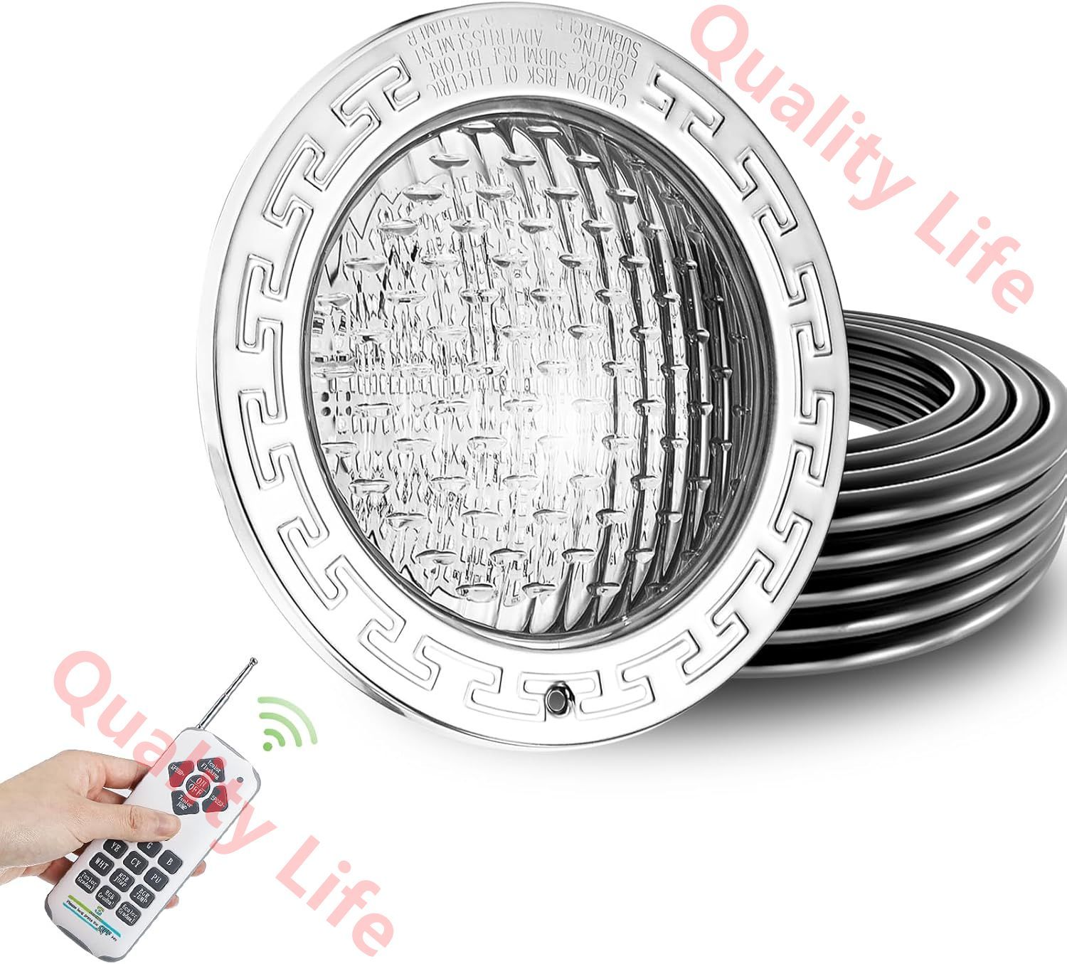 LEDプールライト 12v 28w 水中プール RGB7色変更 リモコン制御 12.7mコード|防水トランス付き PSE認証济