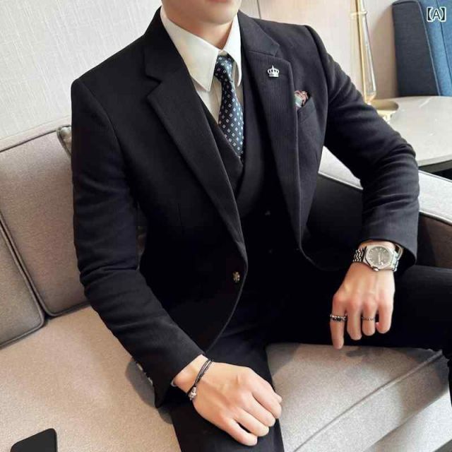 4XL 春 コーデ メンズ 服 シンプル ファッション オシャレ 大人 かっこいい 大きいサイズ ストリート 紳士服 ワイド ストライプ ウール スーツ 厚手 ハイエンド ビジネス フォーマルウェア 結婚式