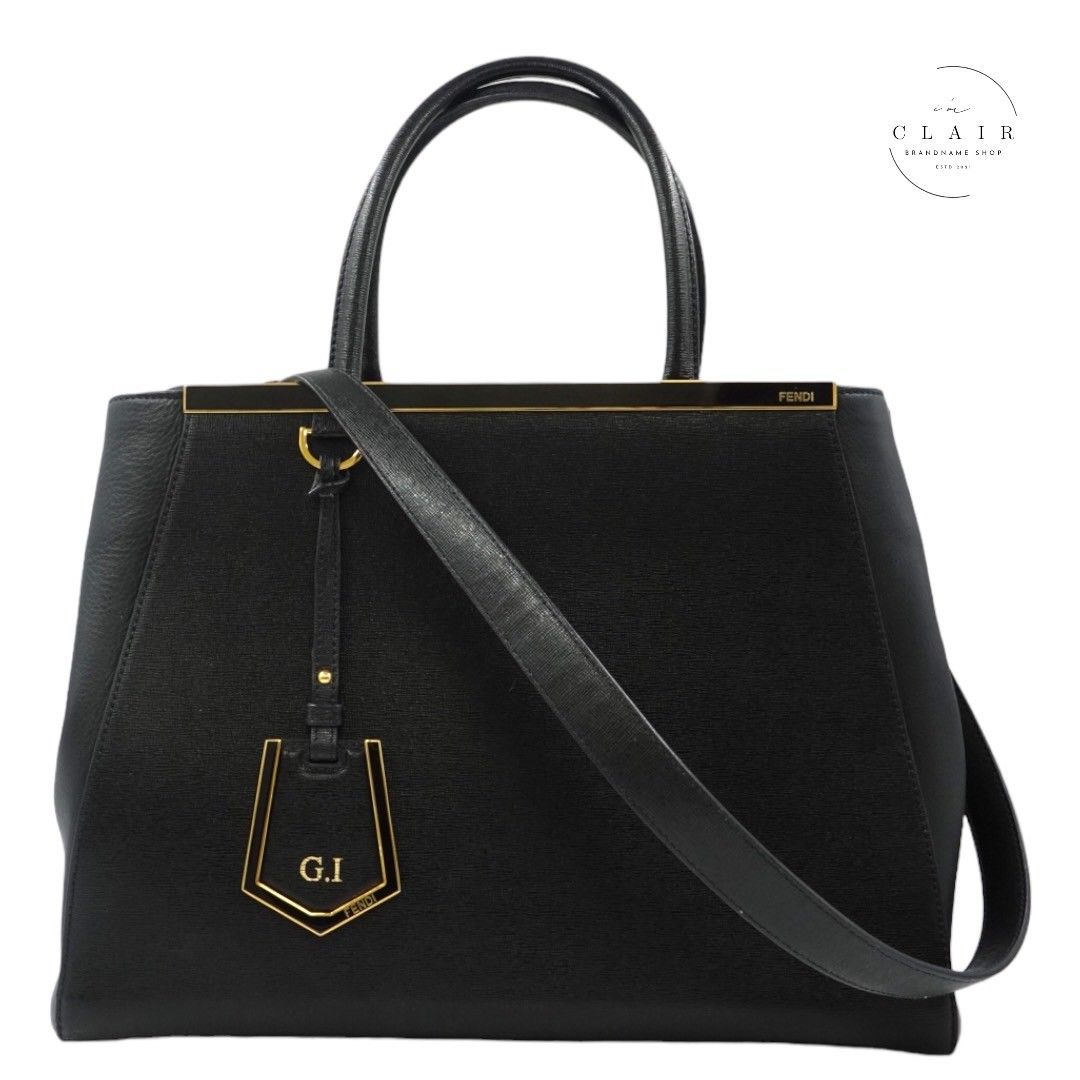 高級＊FENDI プチトゥージュール レザー ハンドバッグ 8BH253 黒 FENDI フェンディFENDI プチトゥージュール モンスター 2WAY