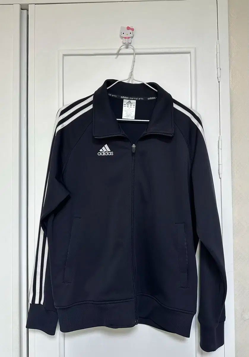 adidas アディダス 格闘技 ジャージ トラックトップス S ジップアップパーカー フード付き ネイビー