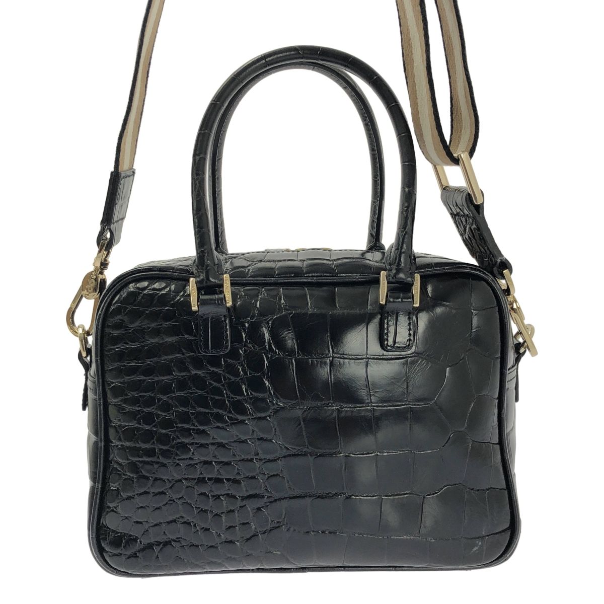 ANYA HINDMARCH カーカー　スモール　ブラック・クロコ ANYA HINDMARCH / アニヤハインドマーチ | カーカー ミニ 2Way