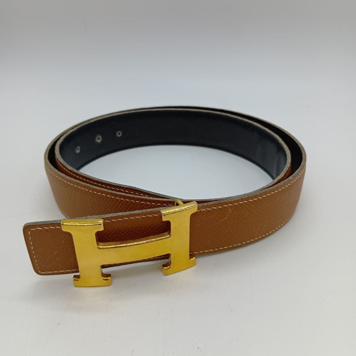 HERMES エルメス コンスタンスベルト ブラウン×ブラック リバーシブル HERMES エルメス リバーシブル コンスタンスベルト 〇Z刻印