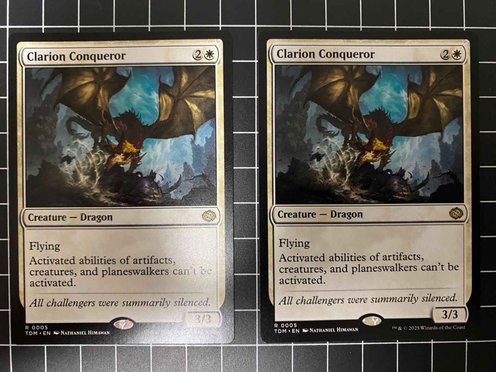 Mtg シングル: Clarion Conqueror (鳴り渡る龍哮の征服者) 2枚セット