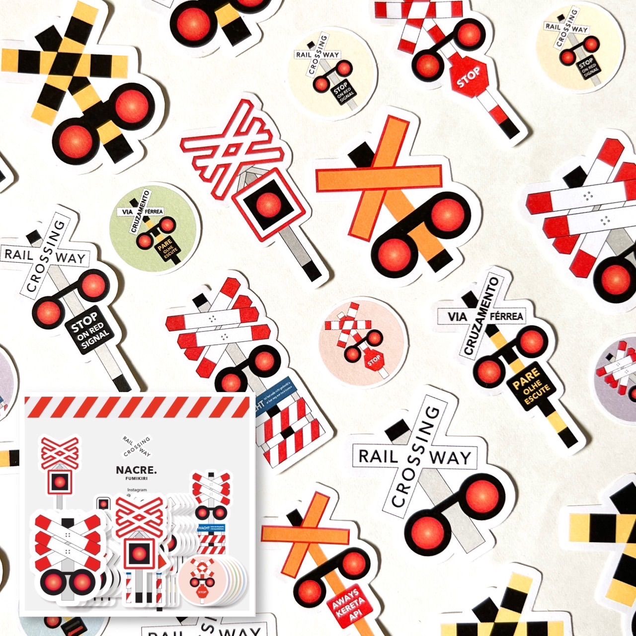 世界のふみきりいっぱい！フレークシール（20枚入り） - メルカリ