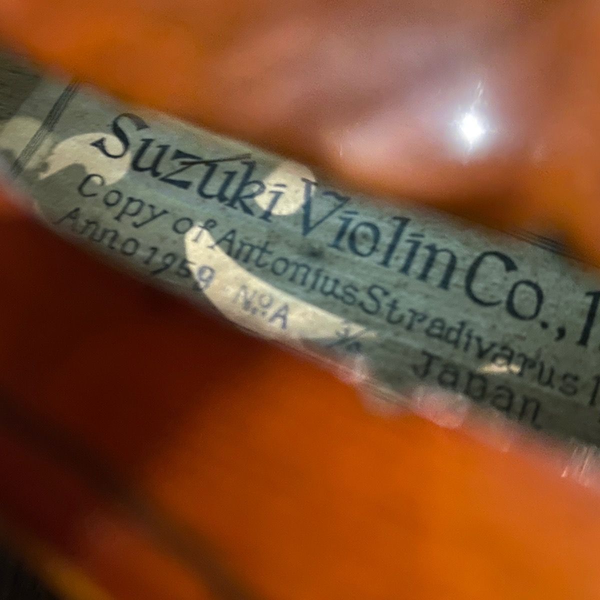 Suzuki copy of Antonius Stradivarius 3/4 1959年 Violin スズキ