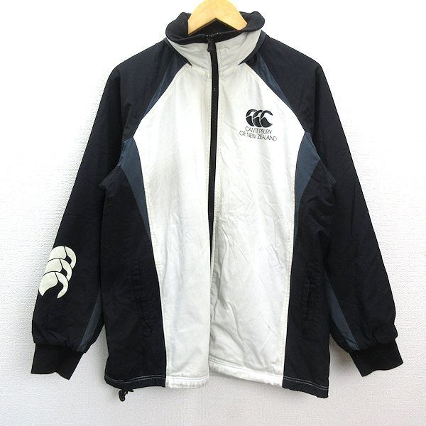 kカンタベリー/CANTERBURY ナイロンジャケット/トレーニングウェア【M】白黒MENS/176【中古】