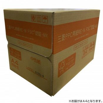 オストリッチダイヤ 三菱PPC用紙 RE-N FSC認証-MX A4 500枚包5冊入1箱 フ-071RN