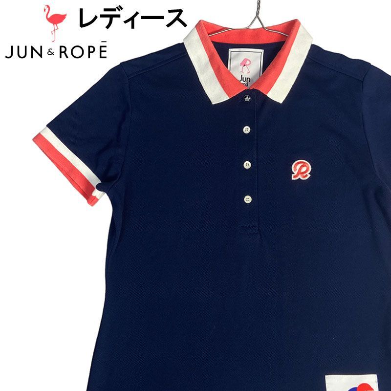 JUN\u0026ROPE ジュン アンド ロペ 半袖ポロシャツ レディース M