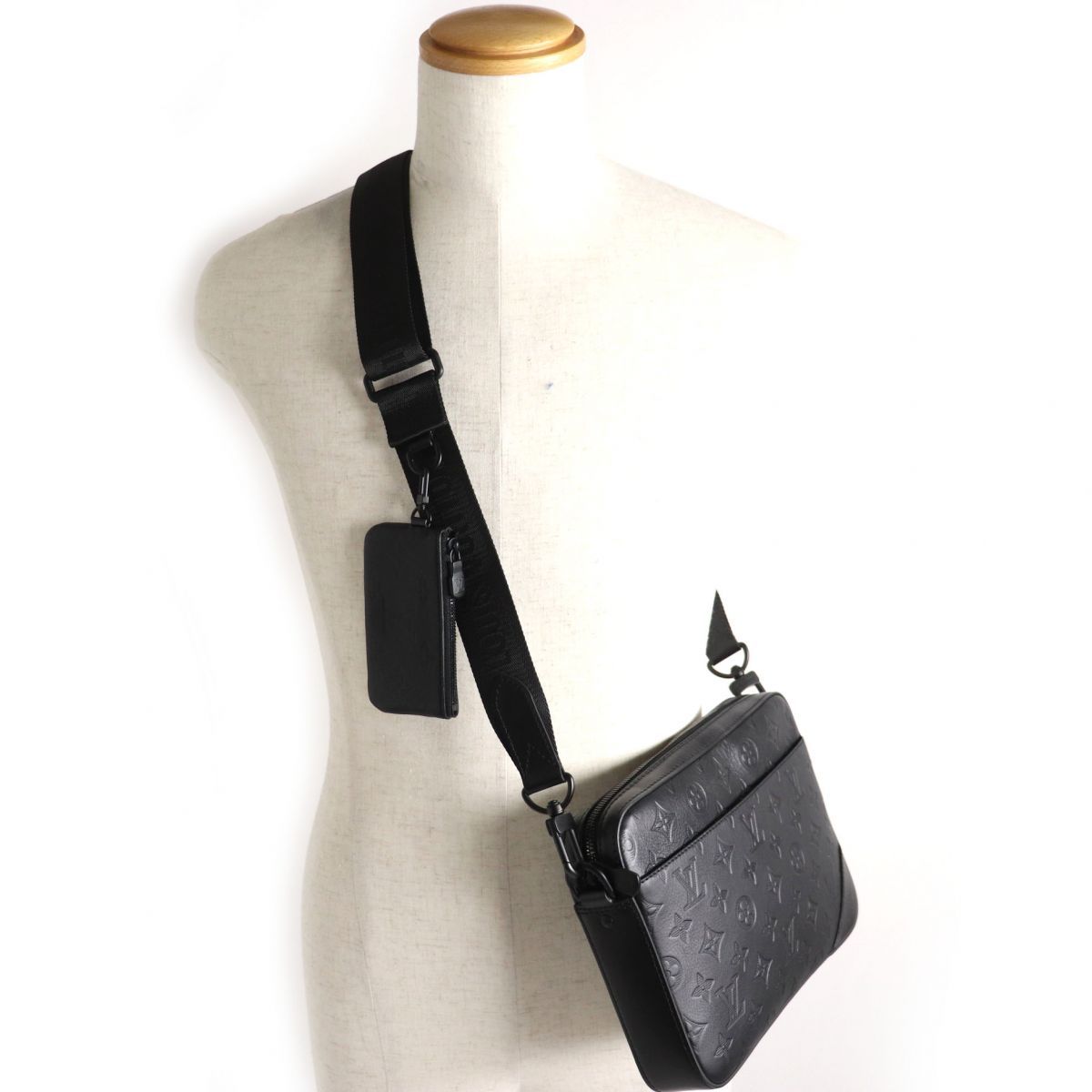 極美品▽ルイヴィトン M69827 モノグラム シャドウ コインケース付き 