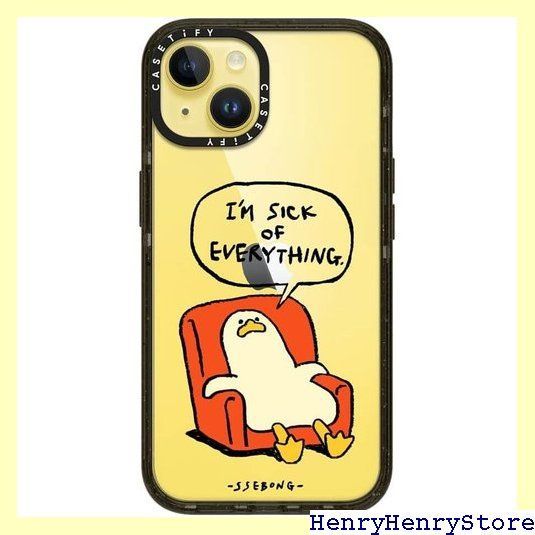CASETiFY インパクト iPhone 14 ケース MIL規格準拠 4x MIL-STD-810G 2.5mからの落下試験をクリア - Melting duck by SSEBONG - グロッシー ブラック 807 WWW_OPDRERGINERDOGAN_COM