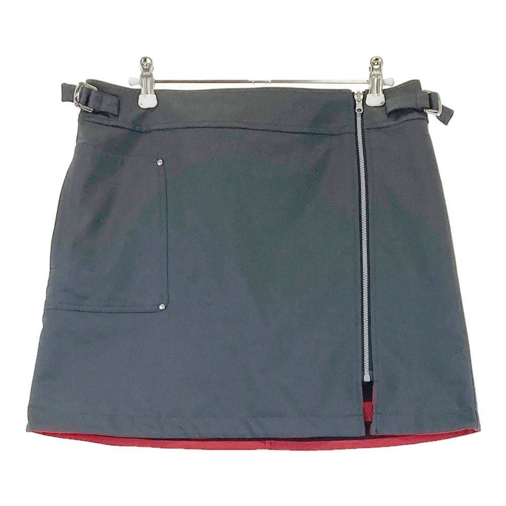 サイズ 40 LANVIN SPORT ランバン スポール リバーシブル ストレッチスカート ボーダー柄 グレー系 240101434446 ゴルフウェア レディース ストスト