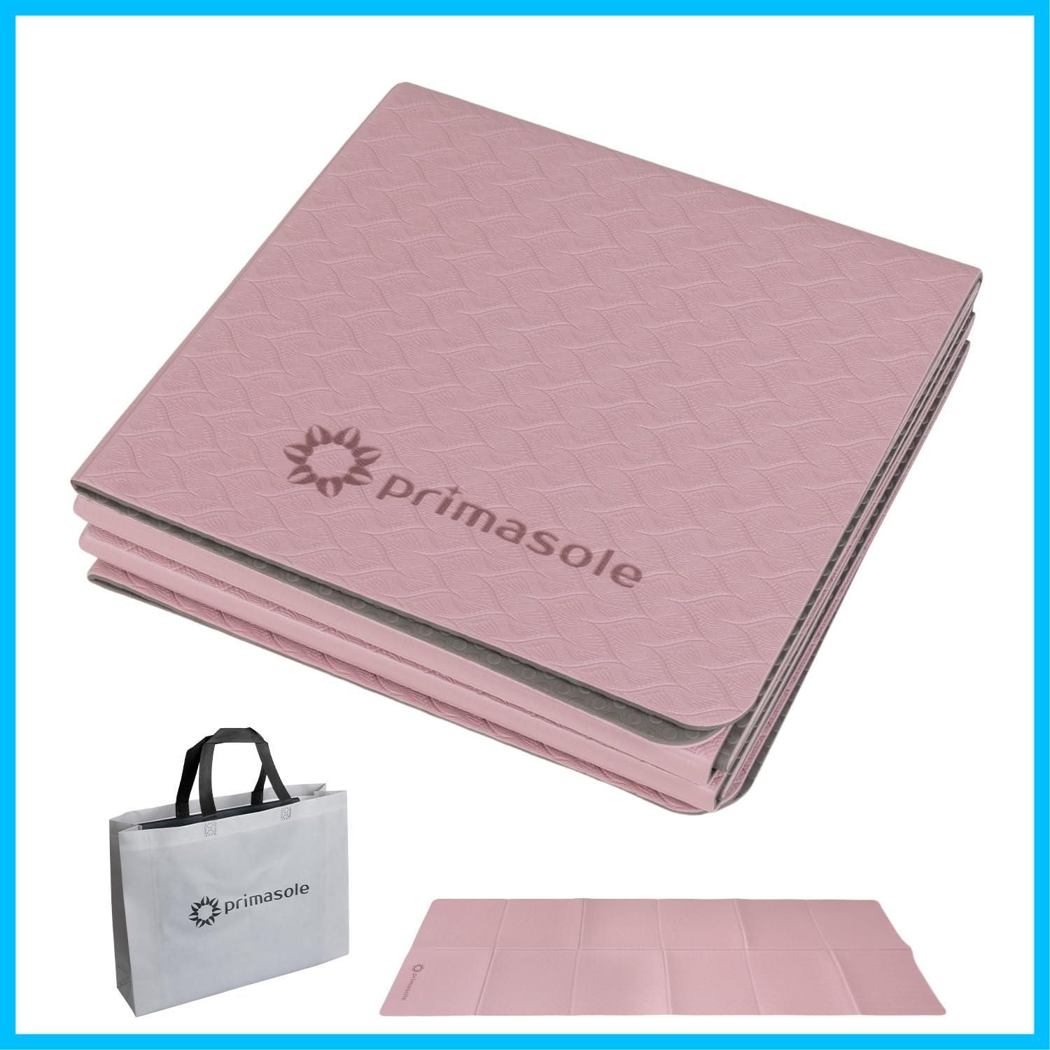 TPE ピラティス フィットネス 筋トレマット ストレッチマット エクササイズマット トレーニングマット 折畳み 6mm 折りたたみ ヨガマット プリマソーレ