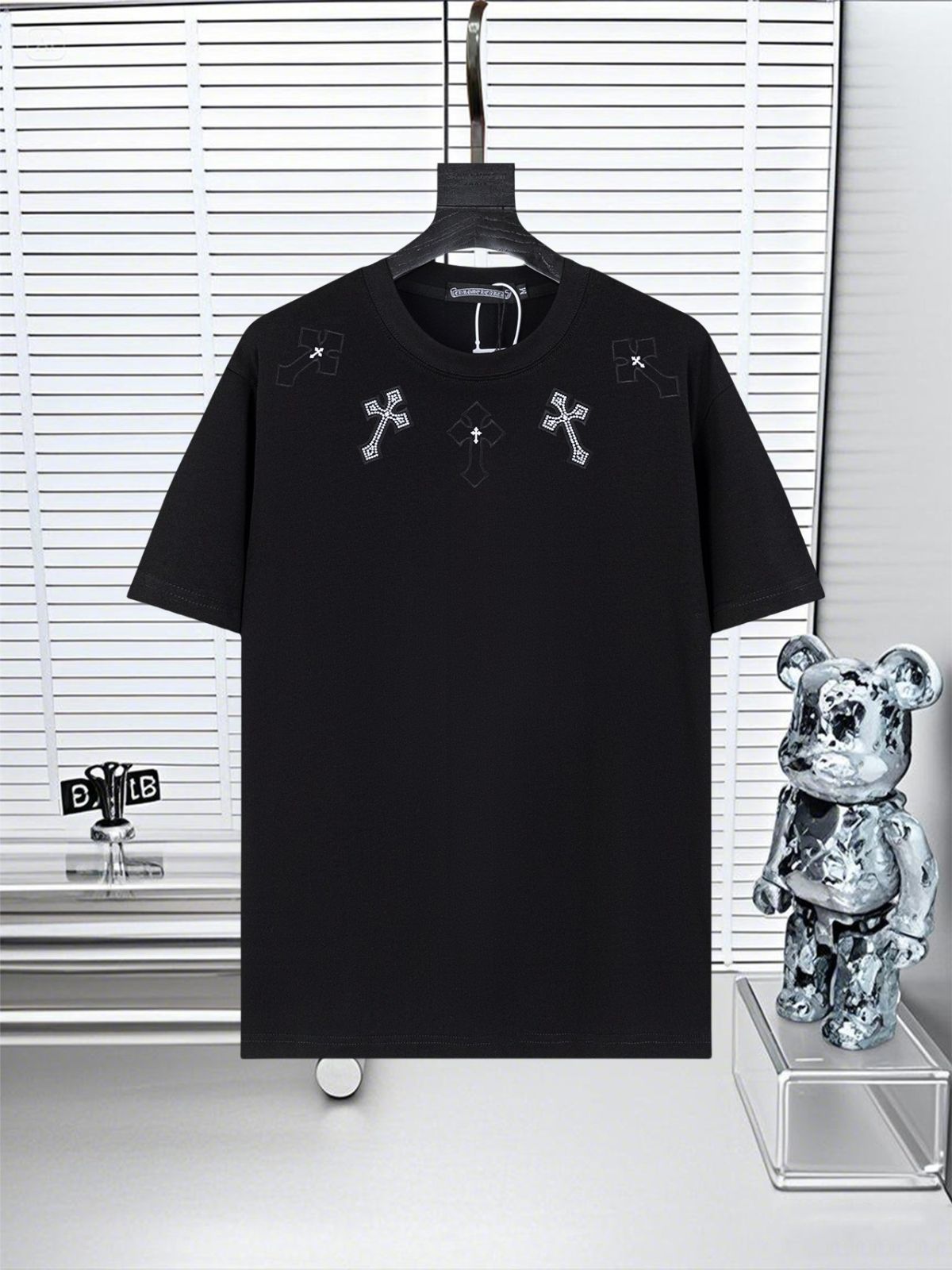 CHROME HEARTS クロムハーツ クロス刺繍 Tシャツ ブラック CHROME