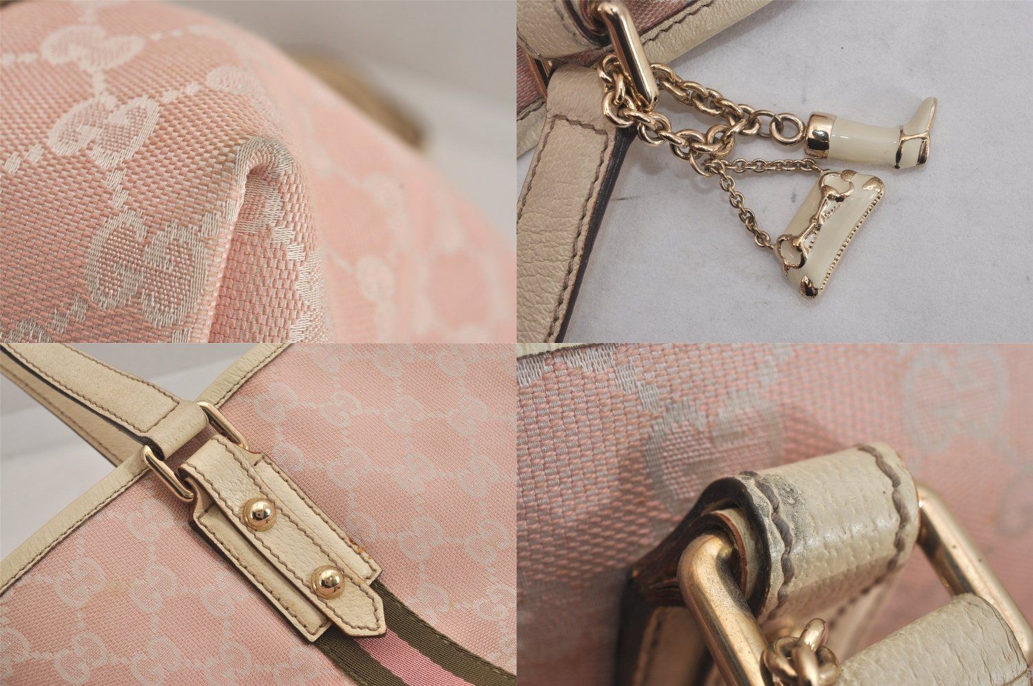 【PINK】GUCCI グッチ シェリーライン トートバッグ GUCCI グッチ シェリーライン トートバッグ GGキャンバス レザー