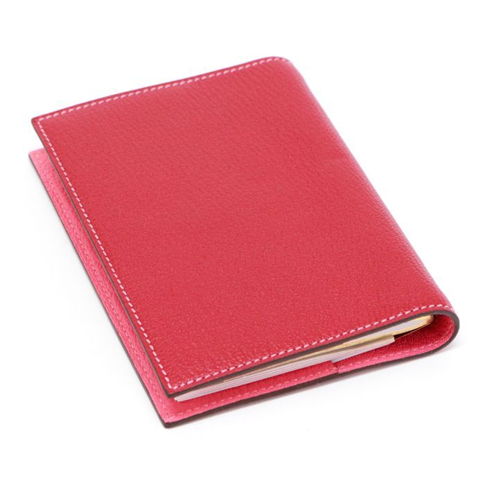 エルメス 手帳カバー バイカラー オレンジ パープル HERMES 箱