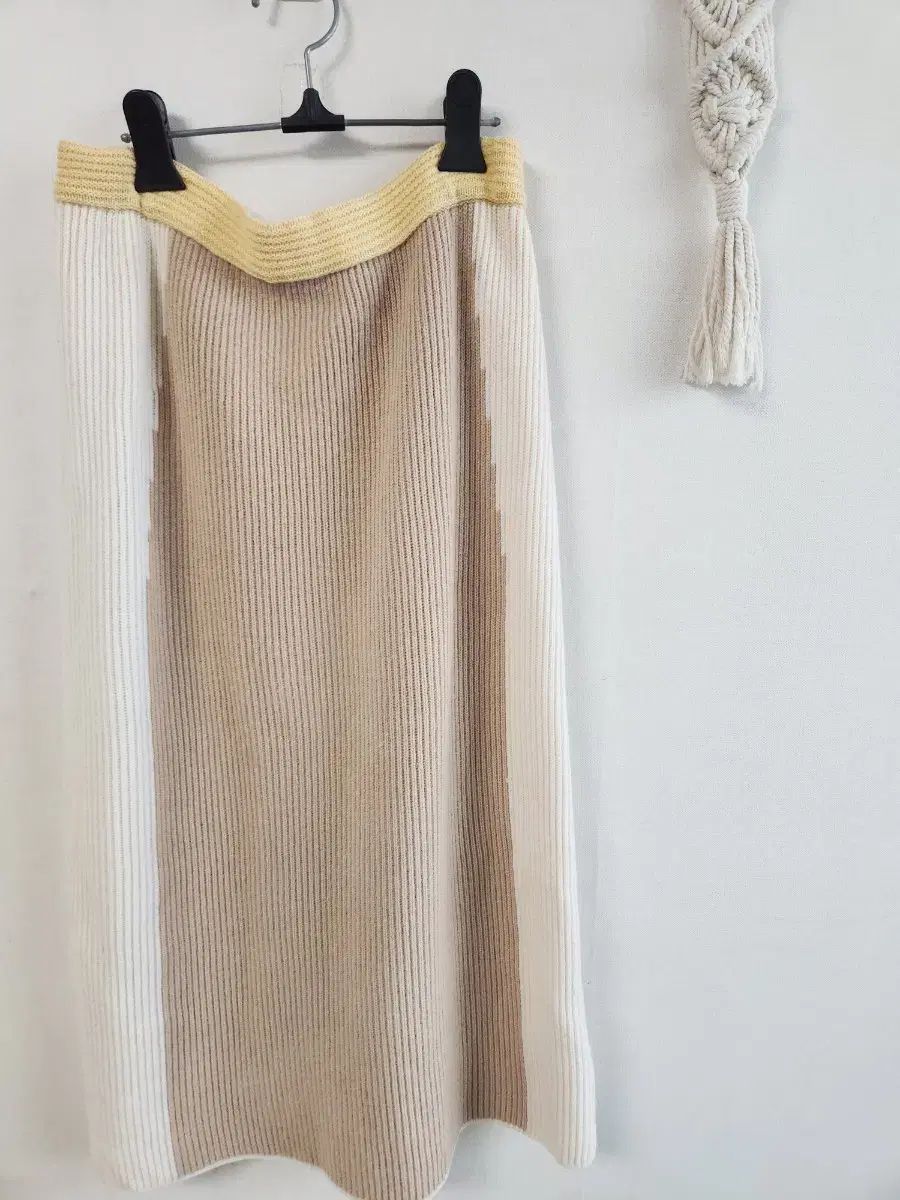 システム ミックスレイヤー ニットスカート 67 66