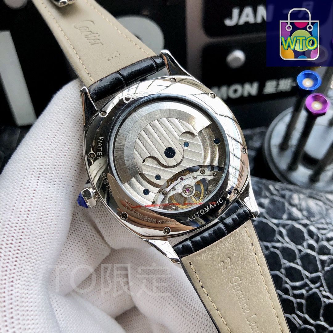 Cartier 時計 レザー CARTIER（カルティエ）メンズウォッチ - 42mm 自動巻き機械式/本