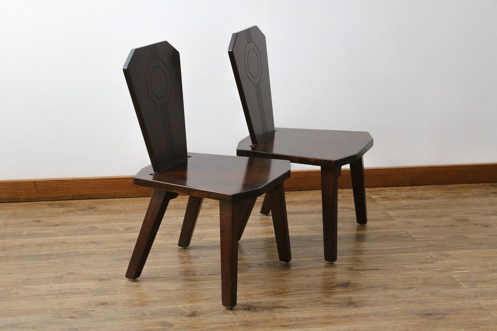 ☆事前問合せ必須☆ 星野民芸 星野民藝 ダイニングチェア 2脚 セット