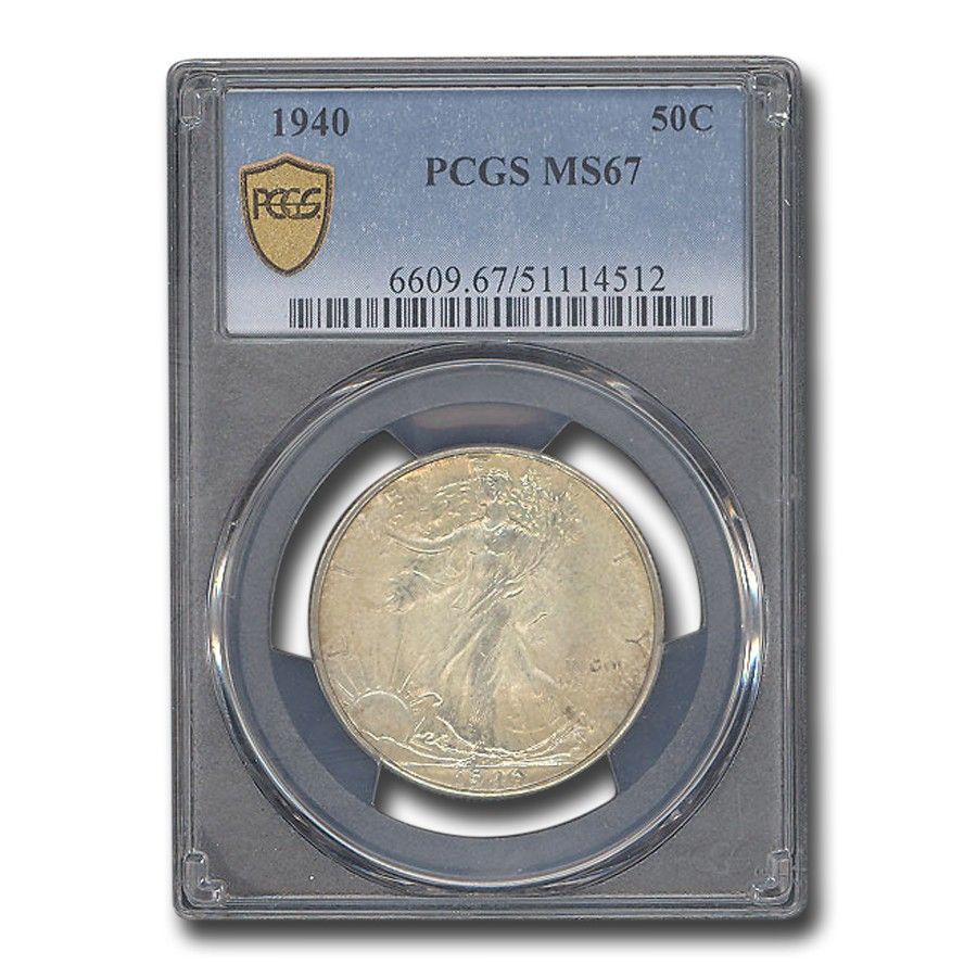 1946-S ウォーキング・リバティ ハーフダラー 50セントコイン - PCGS MS67認定 - 価値3,250ドル 1946年  ウォーキングリバティ ハーフダラー 銀貨 50セント シルバー コイン イーグル アメリカ合衆国造幣局 サンフランシスコ MS-67 NGC  ヴィンテージコインの販売 | 金貨や ...
