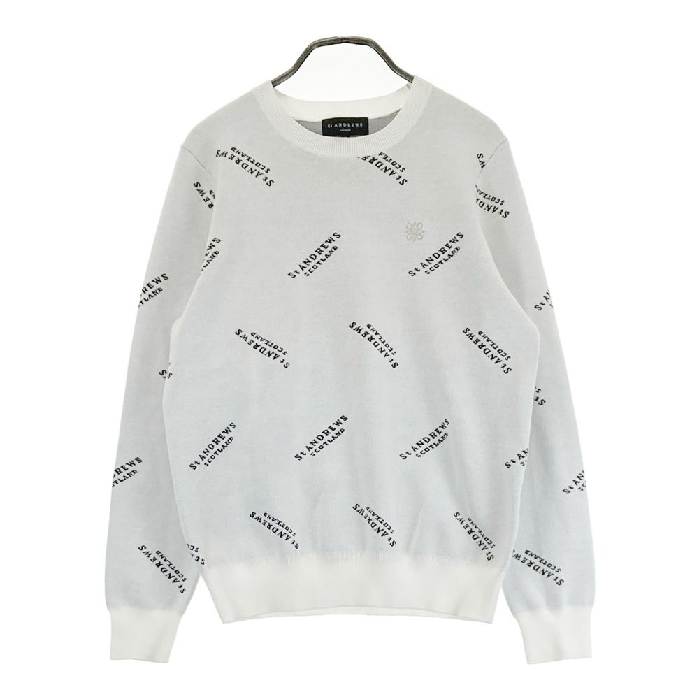 サイズ：S ST ANDREWS セントアンドリュース ニットセーター ロゴ総柄