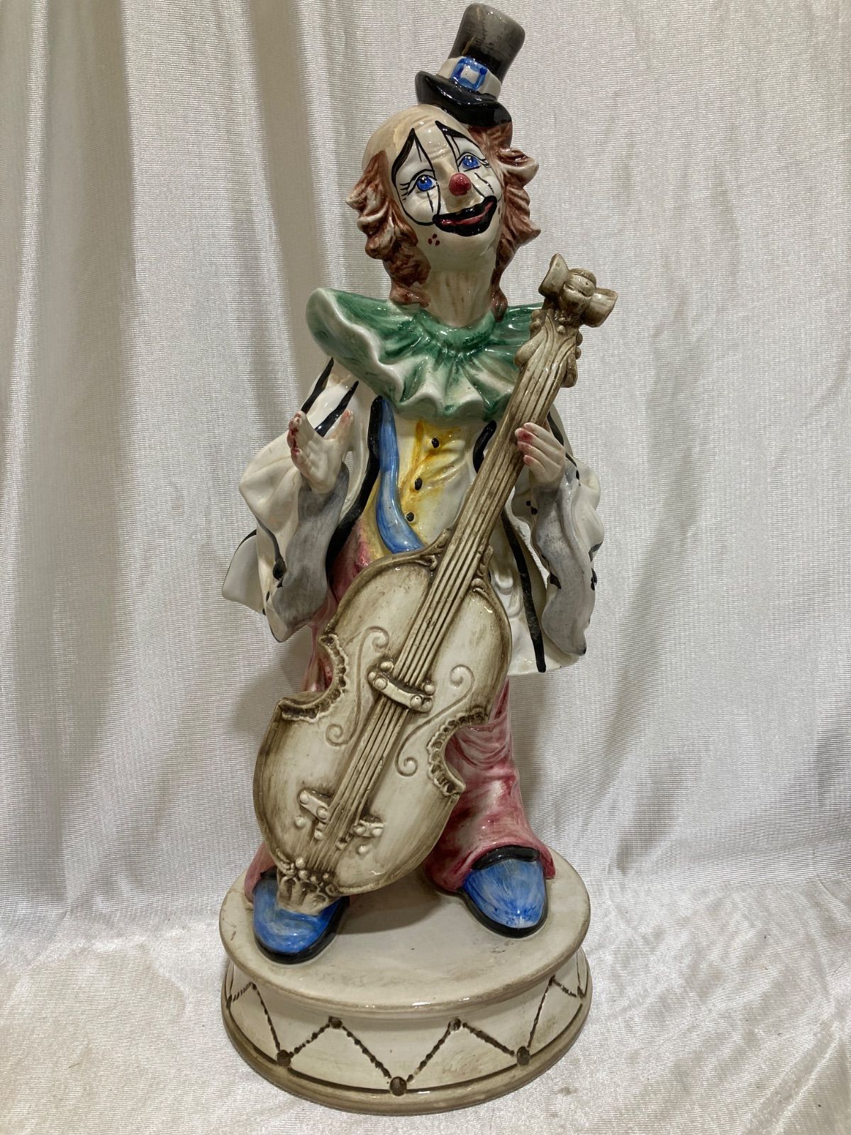 アンティーク ピエロ 楽器 置物 インテリア オブジェ